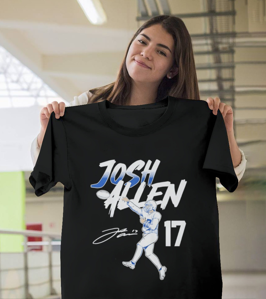 Josh Allen 17 Buffalo Bills Football Star 2026 Pose T-Shirt