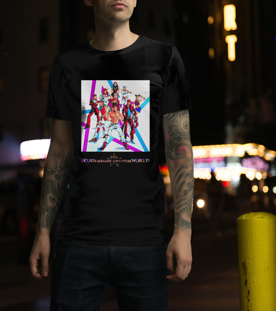 The JoJo's Bizarre Adventure World Anime Characters Ensemble T-Shirt