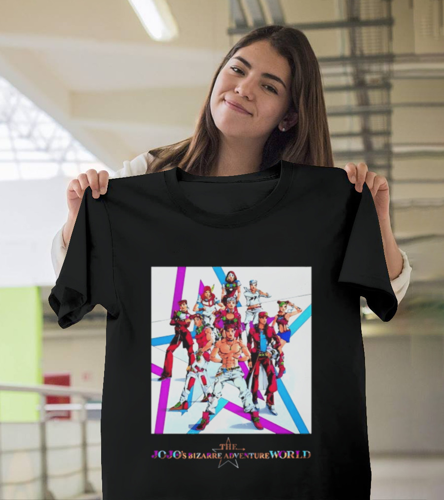 The JoJo's Bizarre Adventure World Anime Characters Ensemble T-Shirt