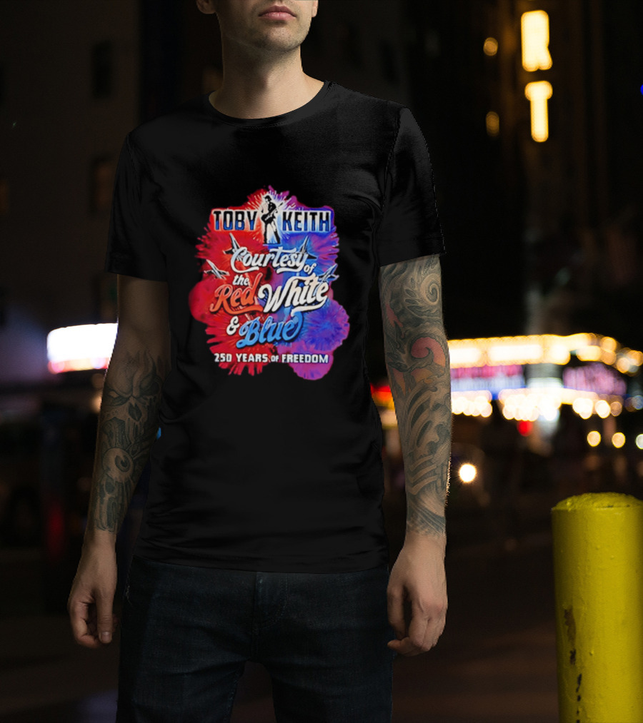 Toby Keith Courtesy Of The Red White And Blue 250 Years Of Freedom Jets T-Shirt