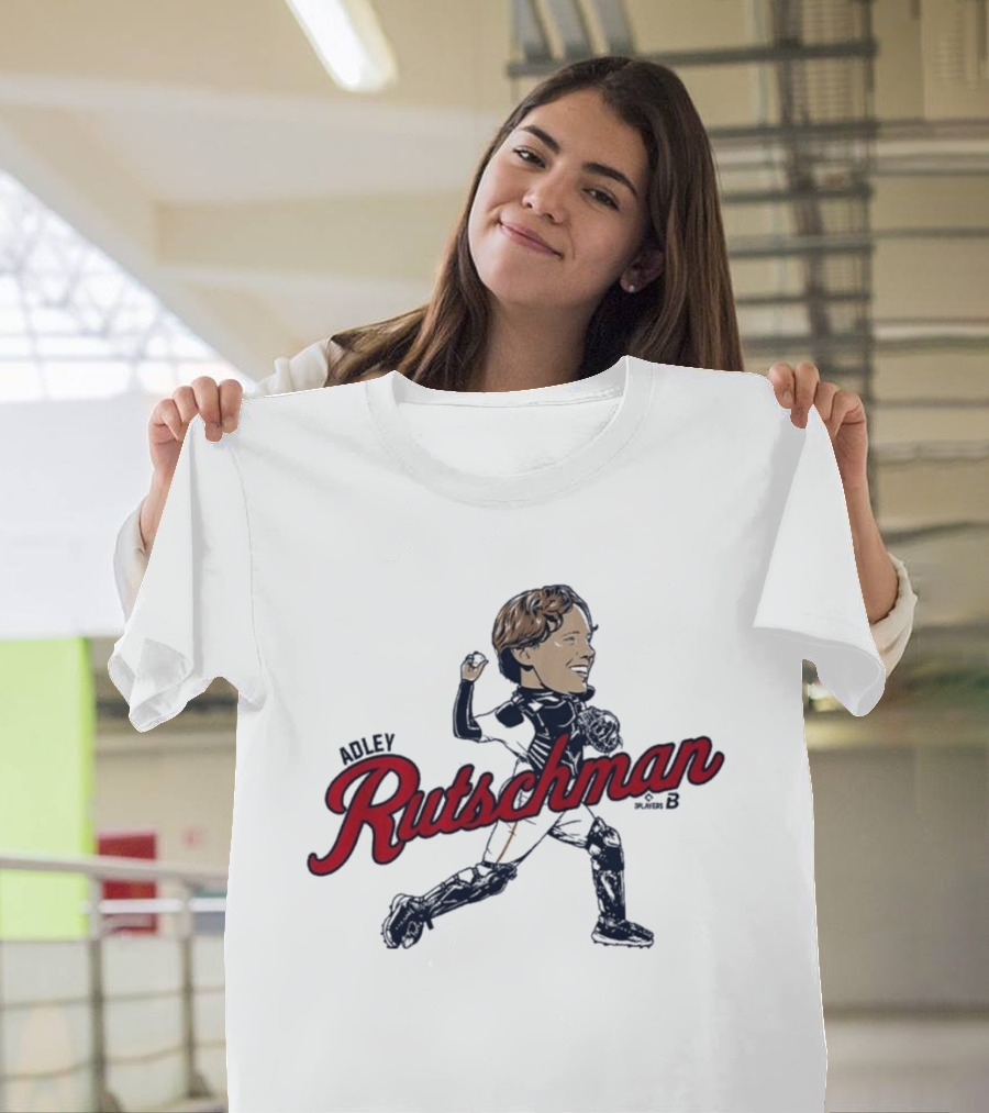 Adley Rutschman Boston Caricature Catcher Action Pose Red Sox T-Shirt