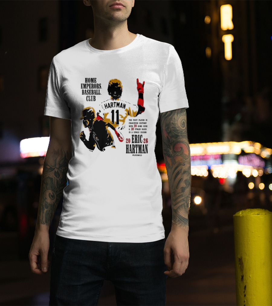 Eric Hartman Rome Emperors Baseball Club 2030 Season T-Shirt