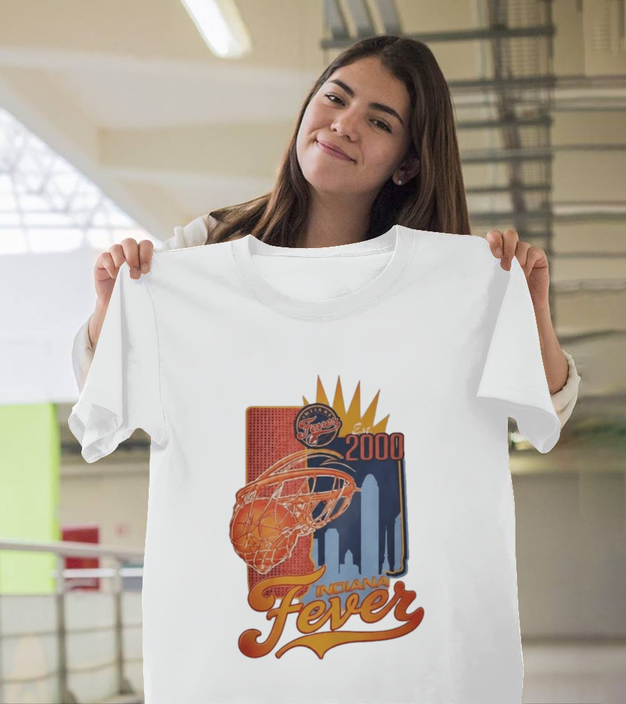 Indiana Fever Est 2000 Basketball Skyline T-Shirt