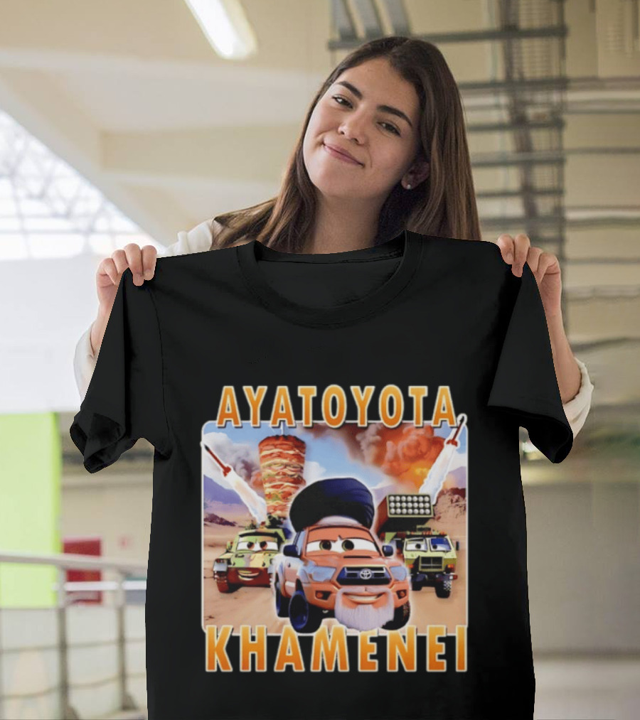 Ayatoyota Khamenei Toyota Ayatollah Car Rockets Desert Helicopter T-Shirt