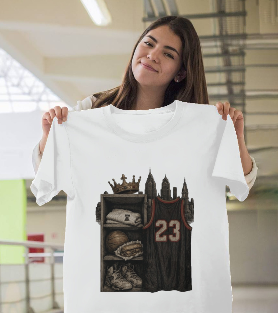 Lebron James King 23 Basketball Jersey Crown City Sports Locker T-Shirt