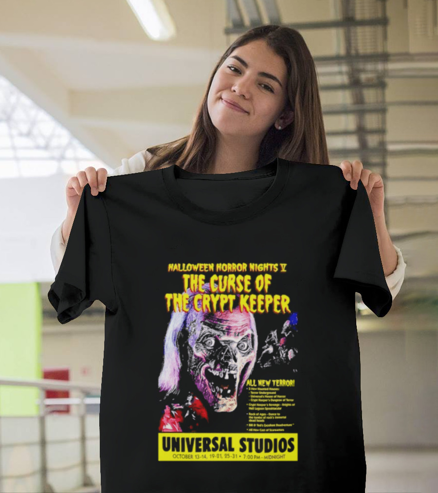 Halloween Horror Nights V The Curse Of The Crypt Keeper Universal Studios 40 Nights Of Terror Universal Studios Midnight T-Shirt