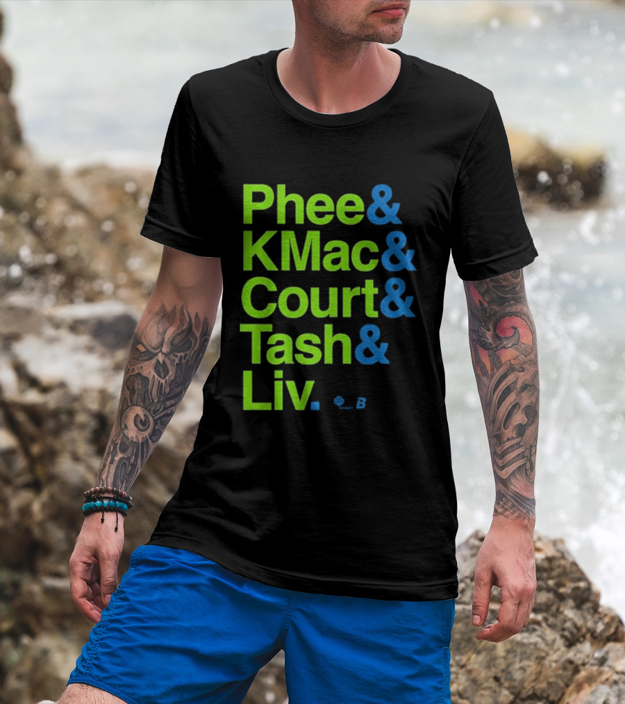Minnesota Women's Basketball Phee & Kmac & Court & Tash & Liv Ampersand Stars 2026 T-Shirt