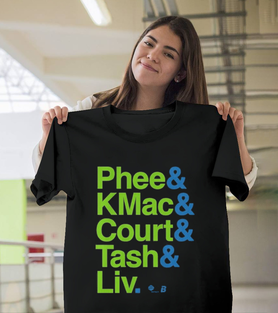 Minnesota Women's Basketball Phee & Kmac & Court & Tash & Liv Ampersand Stars 2026 T-Shirt