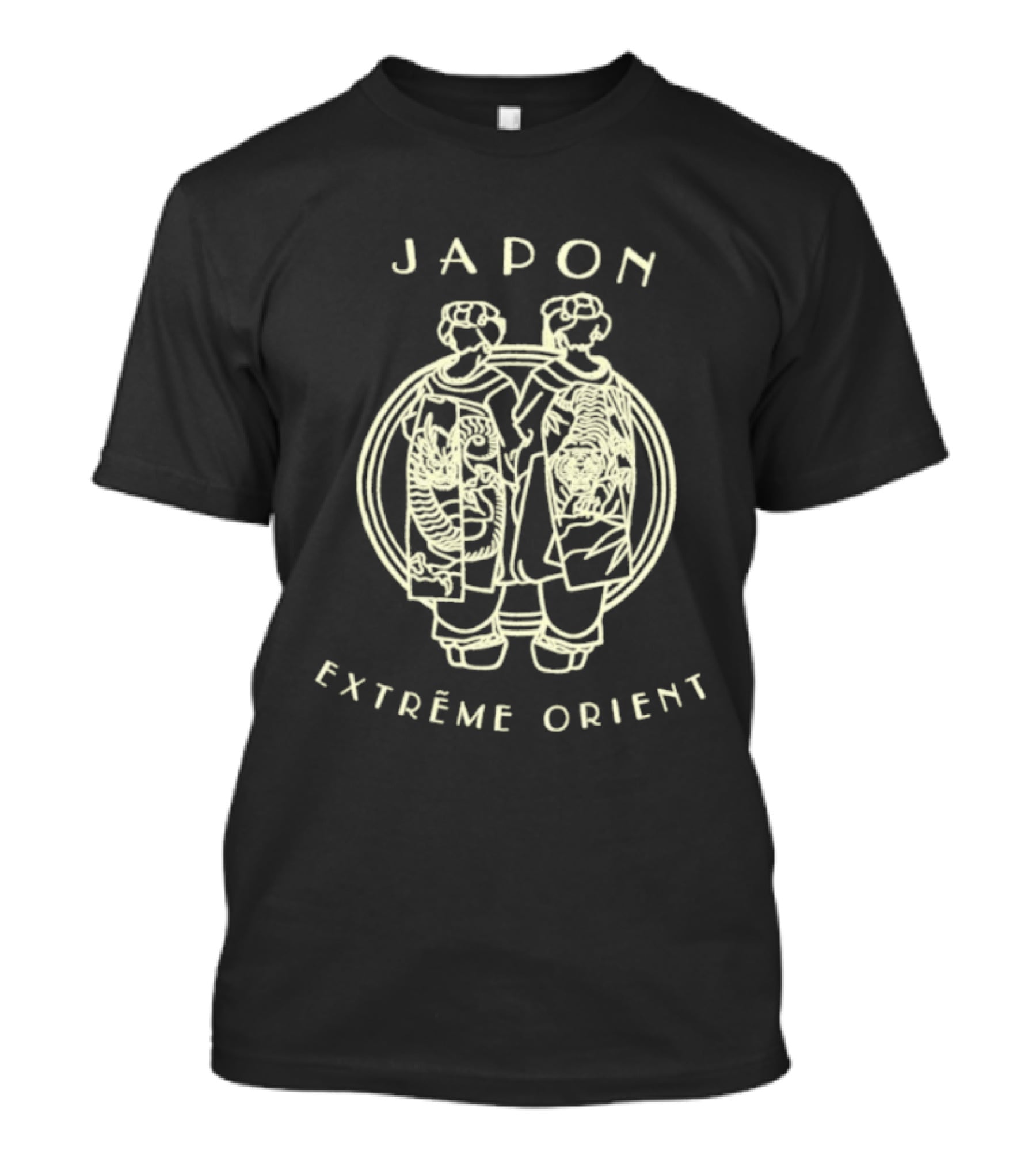 Japon Extrême Orient Geisha Dragon Tiger T-Shirt
