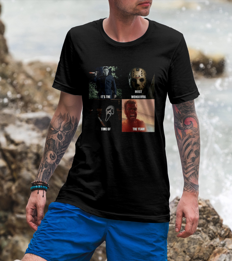 Halloween Horror Icons It's The Most Wonderful Time Of The Year T-Shirt