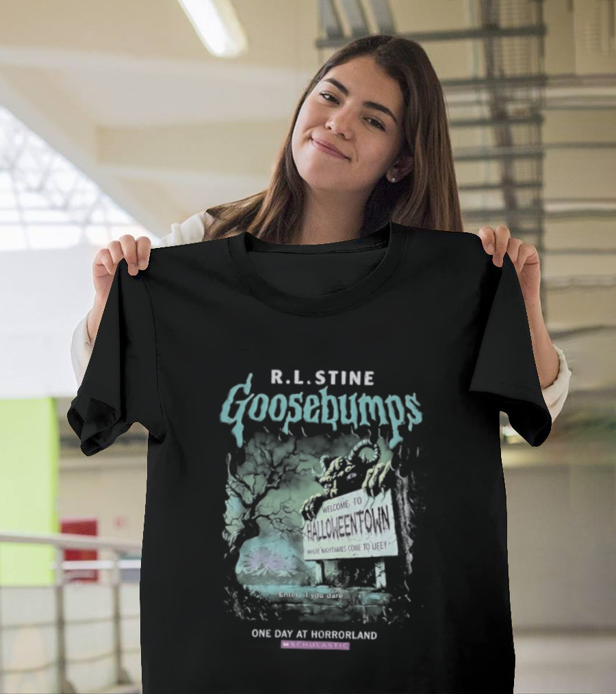 R.L. Stine Goosebumps One Day At Horrorland Halloween T-Shirt