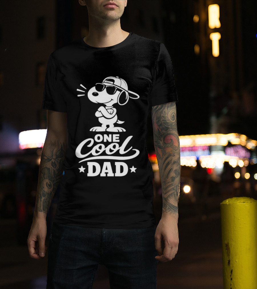 Snoopy One Cool Dad Peanuts Father's Day T-Shirt