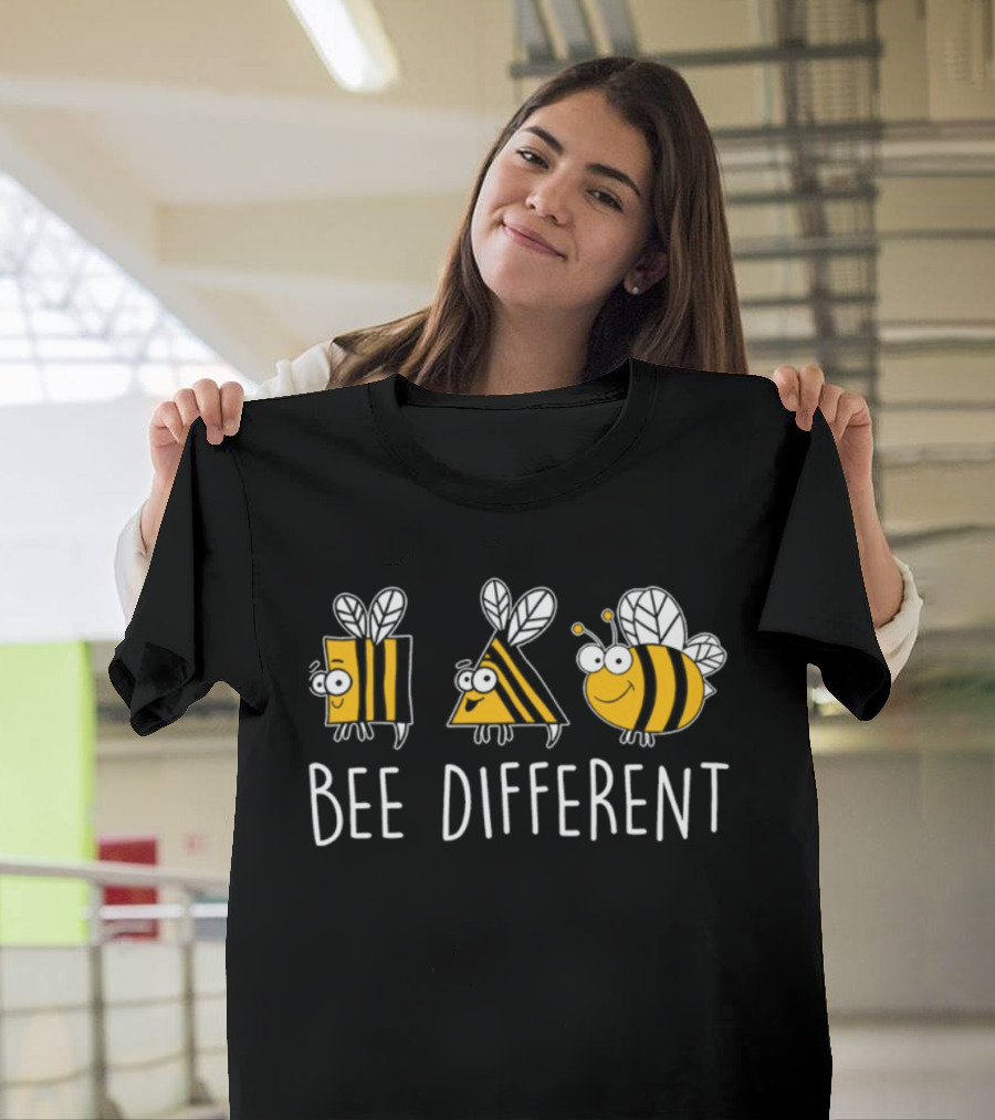 Bee Different Fun Shapes Striped Insects T-Shirt