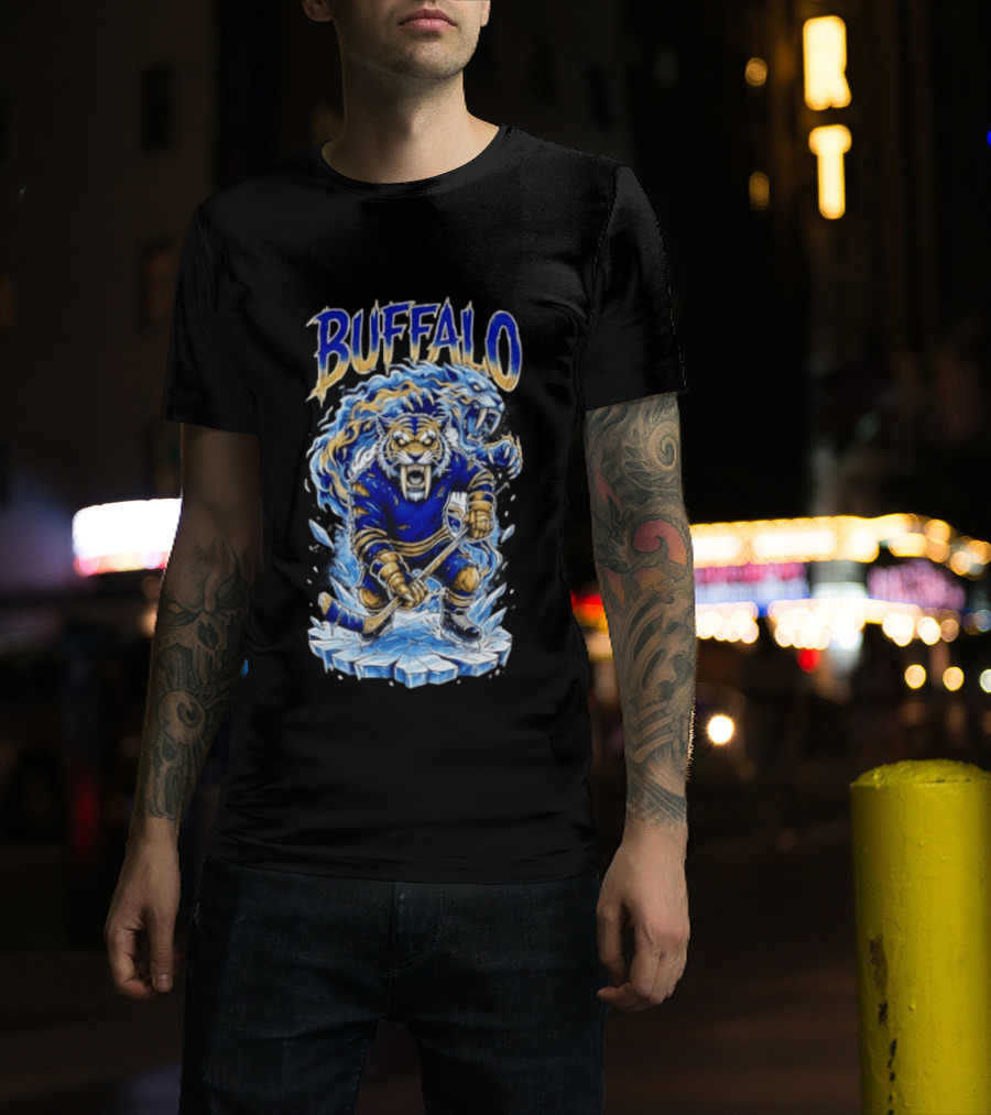 Buffalo Sabres Sabretooth Ice Hockey Tiger Mascot Buffalo Sabres T-Shirt