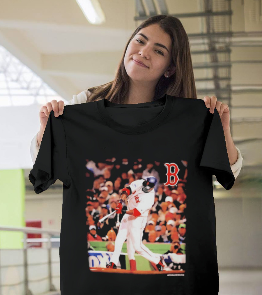 Boston Red Sox David Ortiz Iconic Swing Moment T-Shirt