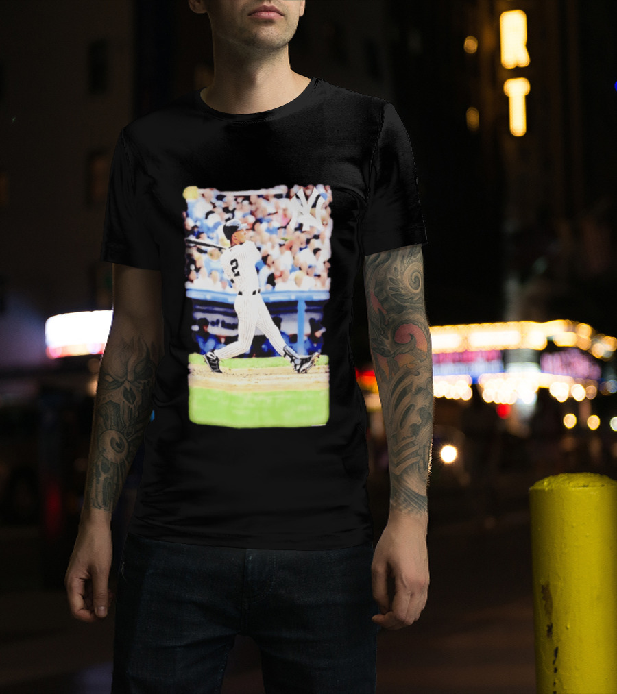 Derek Jeter New York Yankees Legendary Swing Moment T-Shirt