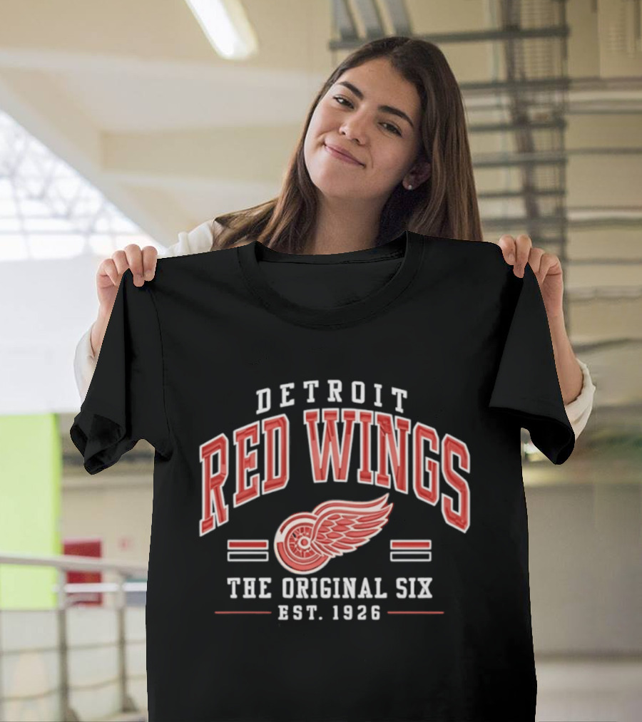 Detroit Red Wings The Original Six Est 1926 Vintage Hockey Team T-Shirt