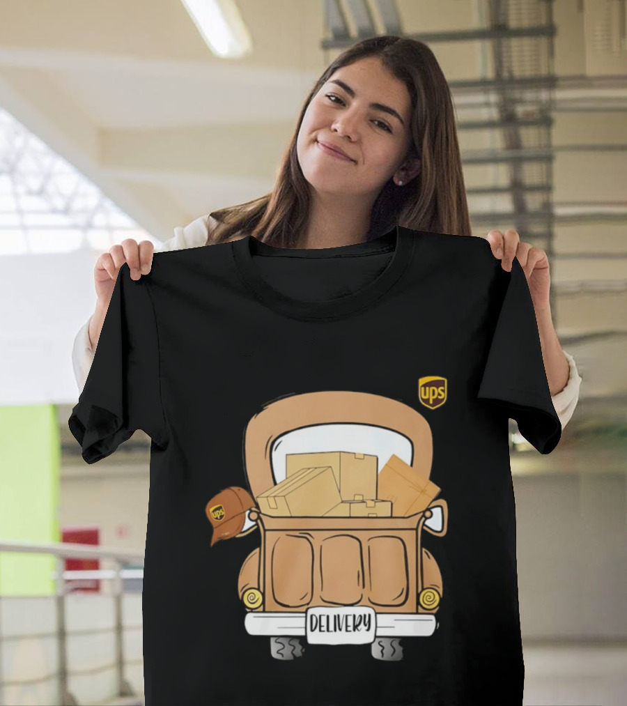 UPS Delivery Truck With Packages And Hat T-Shirt