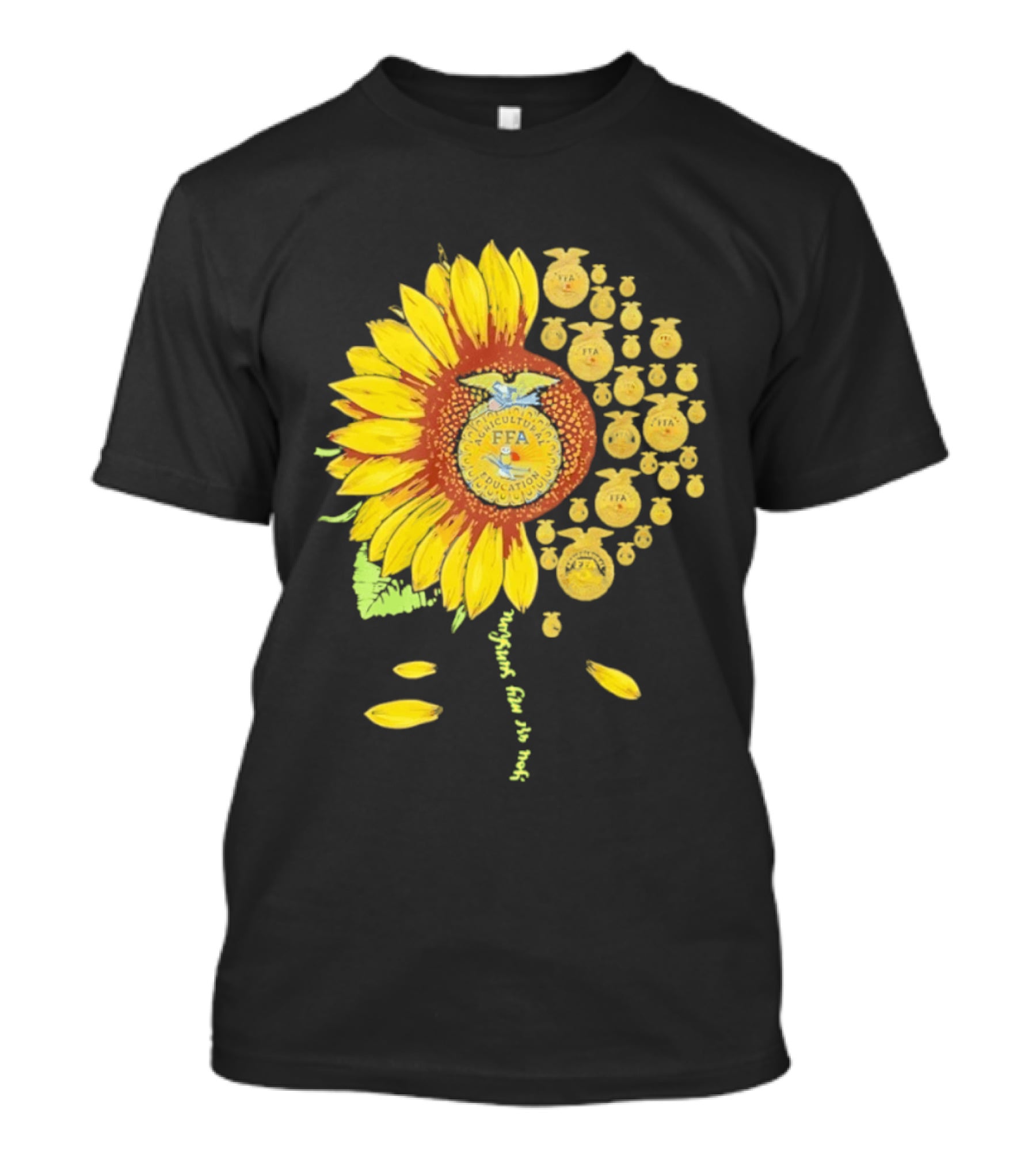 You Are My Sunshine FFA Sunflower Emblem Agricultural Education T-Shirt