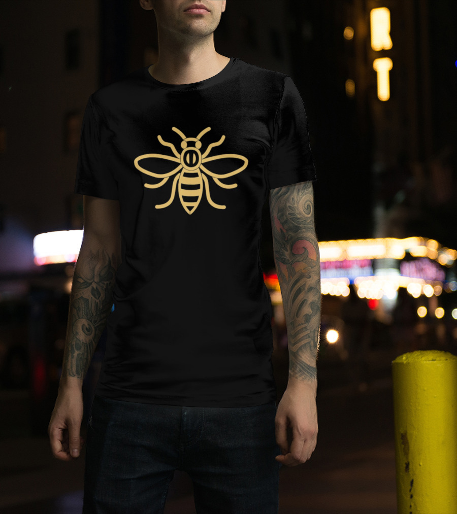 Golden Bee Honeybee Insect Nature Bumblebee Minimalist T-Shirt