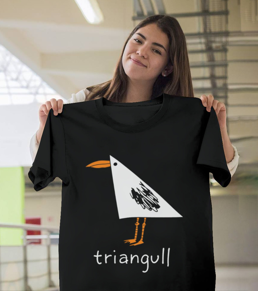 Triangull Seagull Triangle Bird Pun Triangular Art Bird T-Shirt