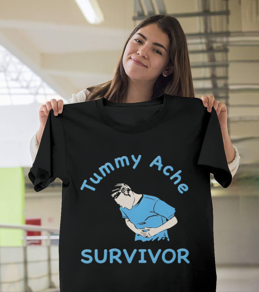 Tummy Ache Survivor Blue Figure T-Shirt