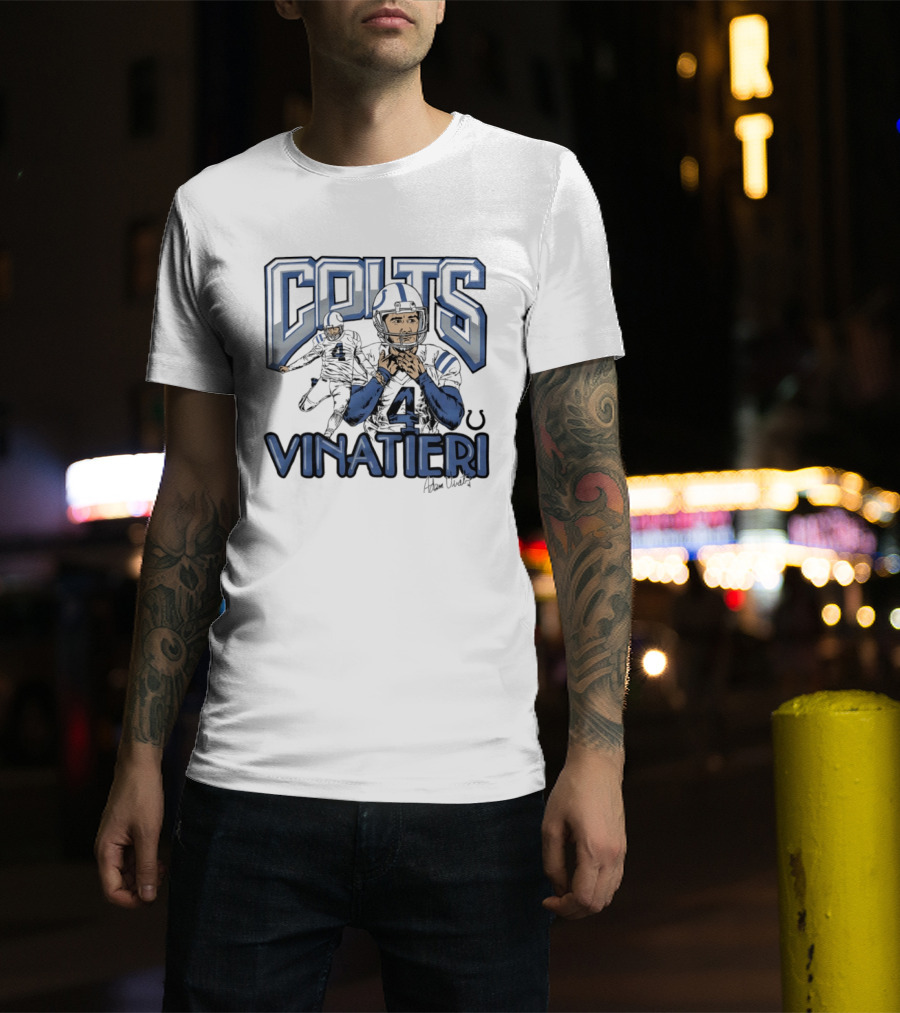 Indianapolis Colts Adam Vinatieri Football Number 4 Fan Gear T-Shirt