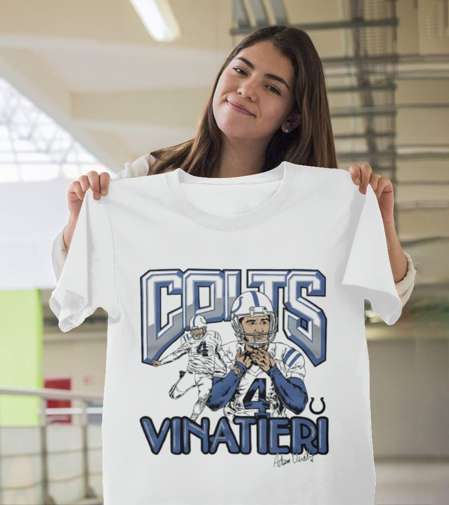 Indianapolis Colts Adam Vinatieri Football Number 4 Fan Gear T-Shirt