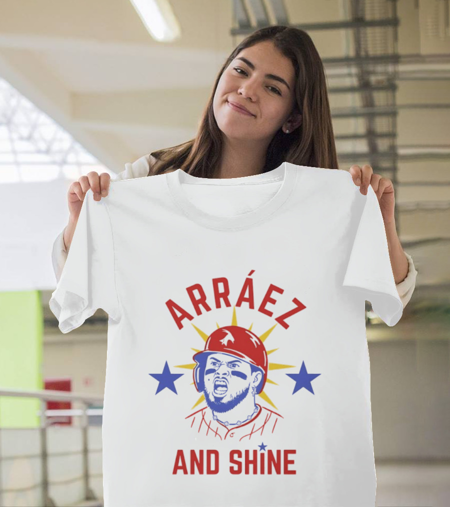 Philadelphia Phillies Arráez And Shine Baseball Starburst Promo T-Shirt