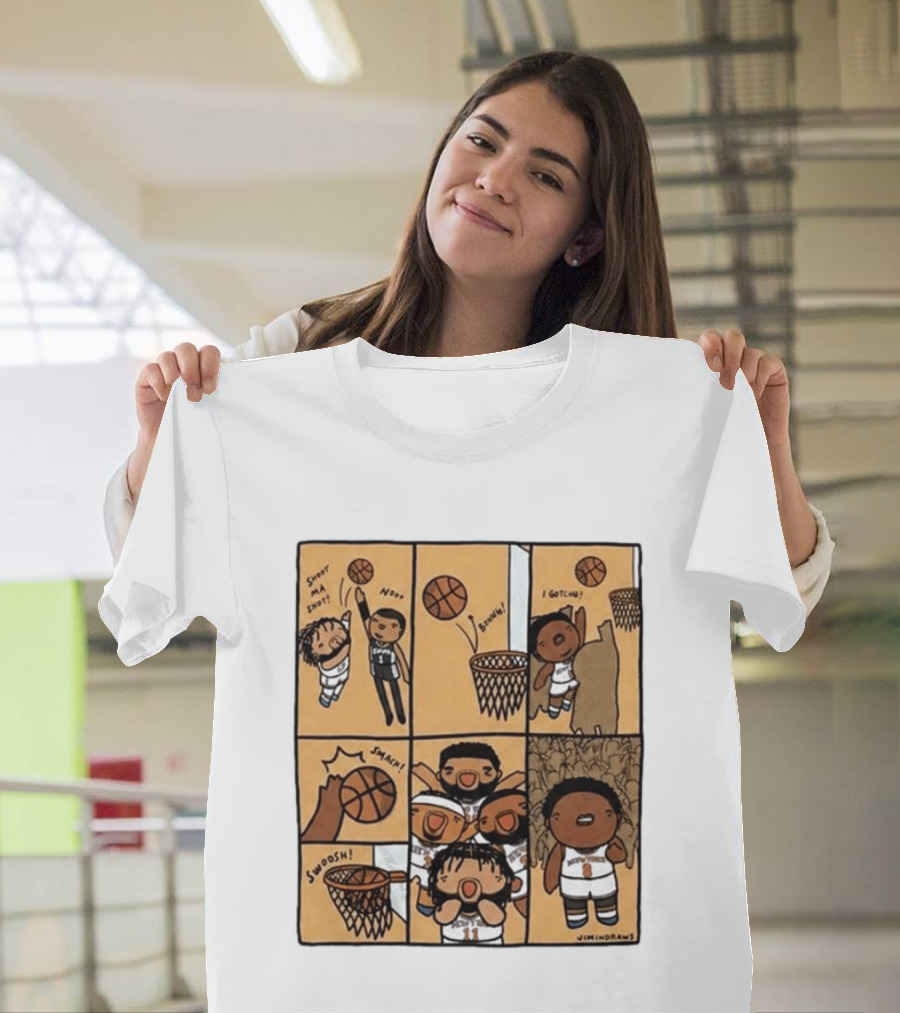 Jimindraws Karl Anthony Towns New York Knicks Comic Style Basketball Fun T-Shirt