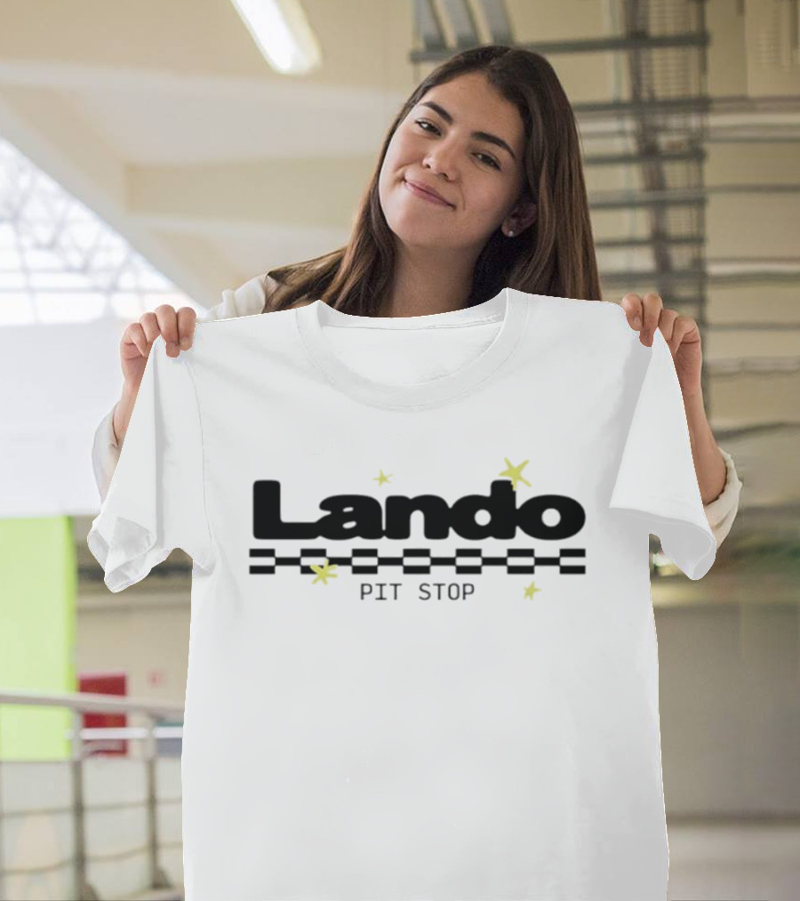 Lando Pit Stop Racing Checkered Stars 2026 T-Shirt