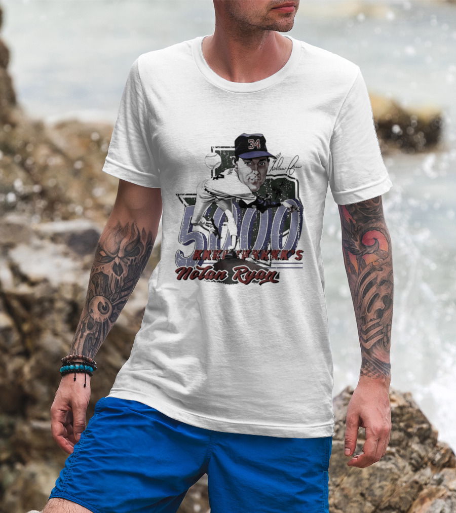 Nolan Ryan 5000 Strikeouts Texas Rangers Bruce Stark T-Shirt
