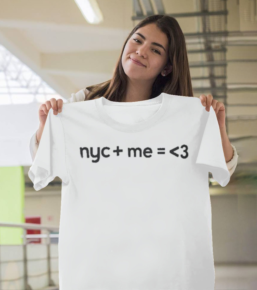NYC Plus Me Equals Love Heart T-Shirt