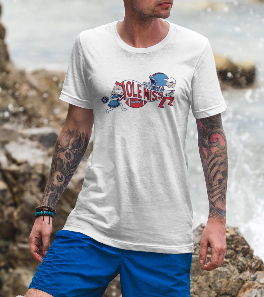 Ole Miss Rebels Football Run With Cheerleader T-Shirt
