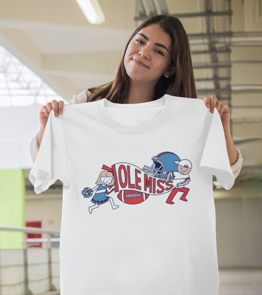 Ole Miss Rebels Football Run With Cheerleader T-Shirt