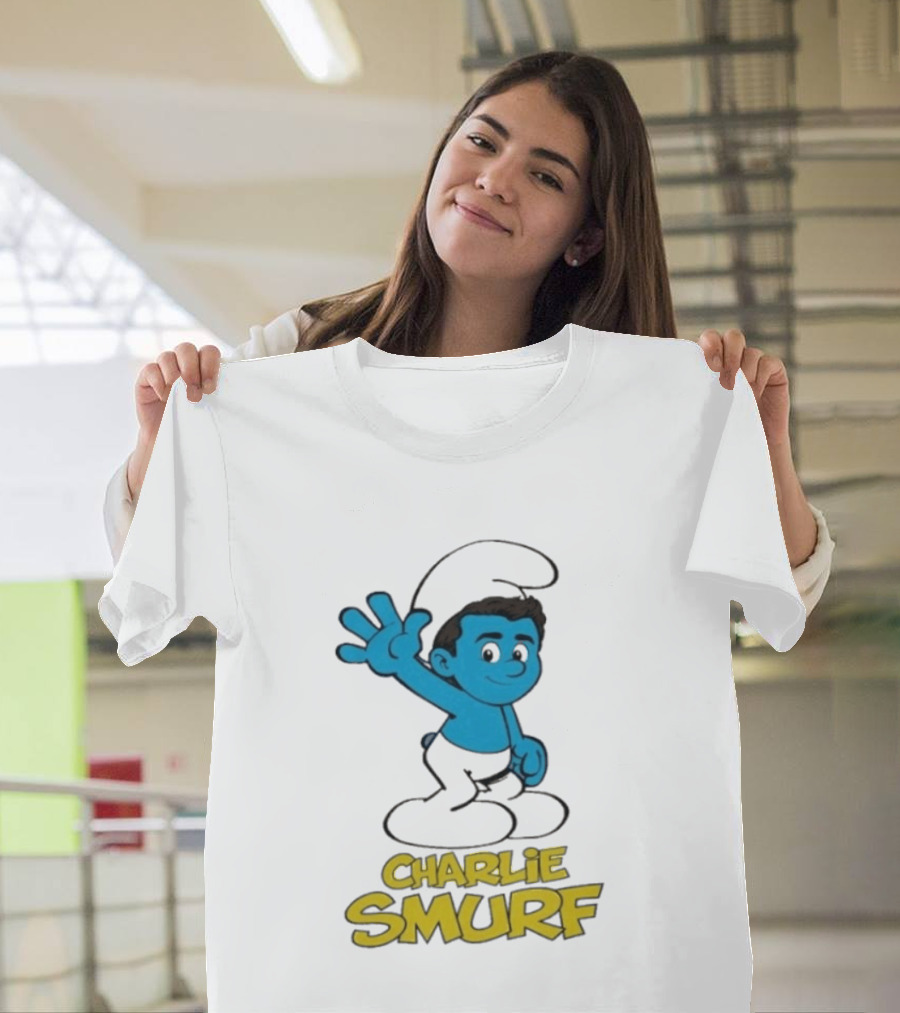 Charlie Smurf Collaboration With Smurfs And Charlie Kirk T-Shirt