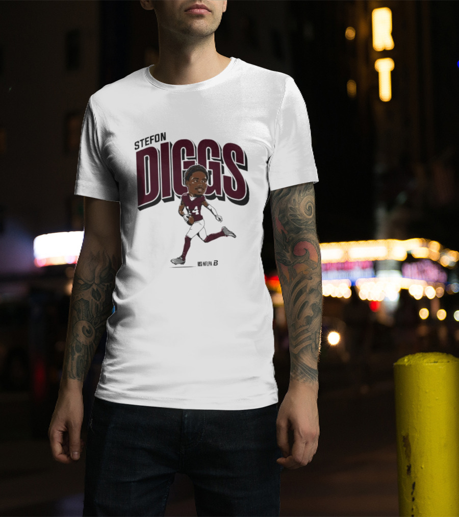 Stefon Diggs Caricature Football Art By Duna B T-Shirt