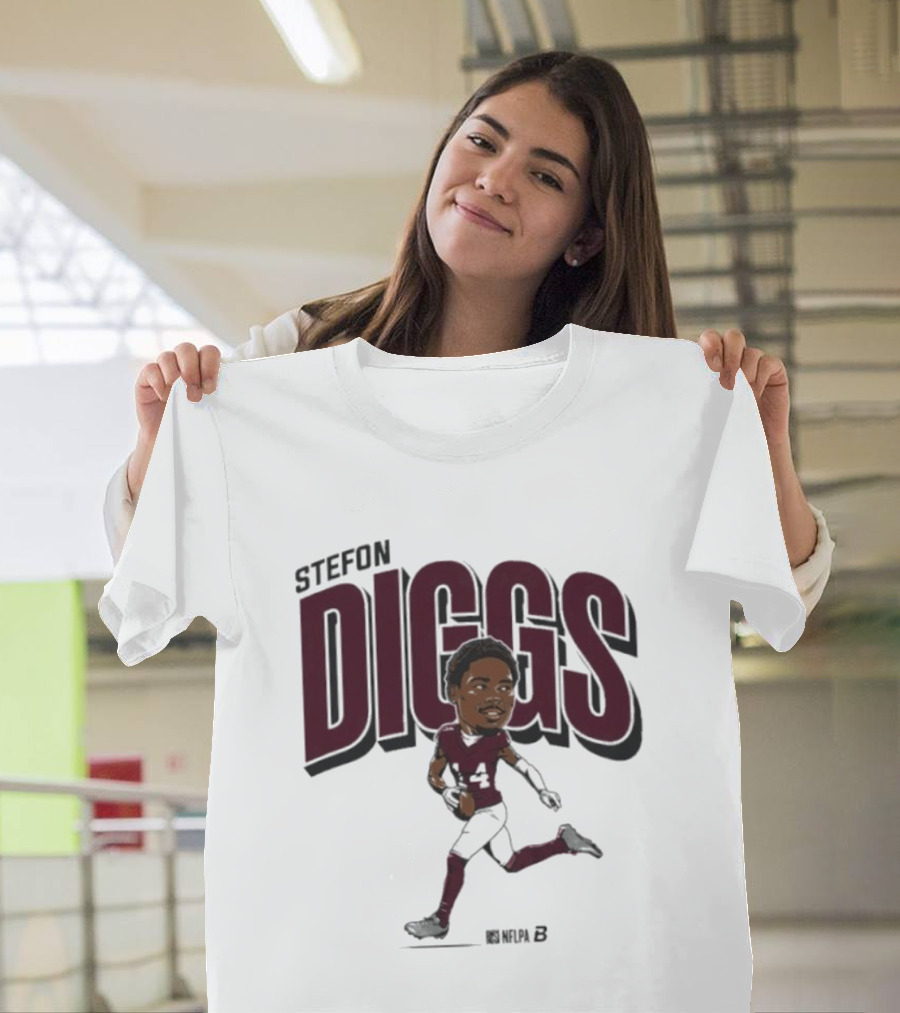 Stefon Diggs Caricature Football Art By Duna B T-Shirt