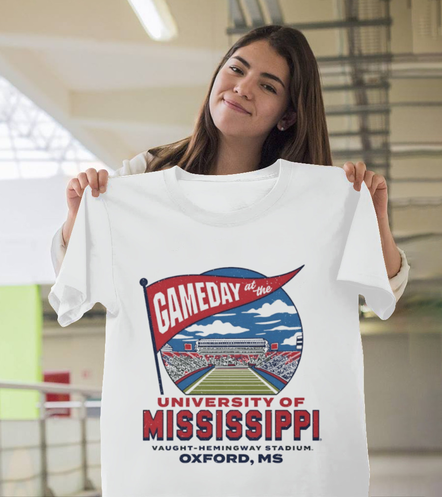 University Of Mississippi Gameday Vaught Hemingway Stadium Oxford MS T-Shirt
