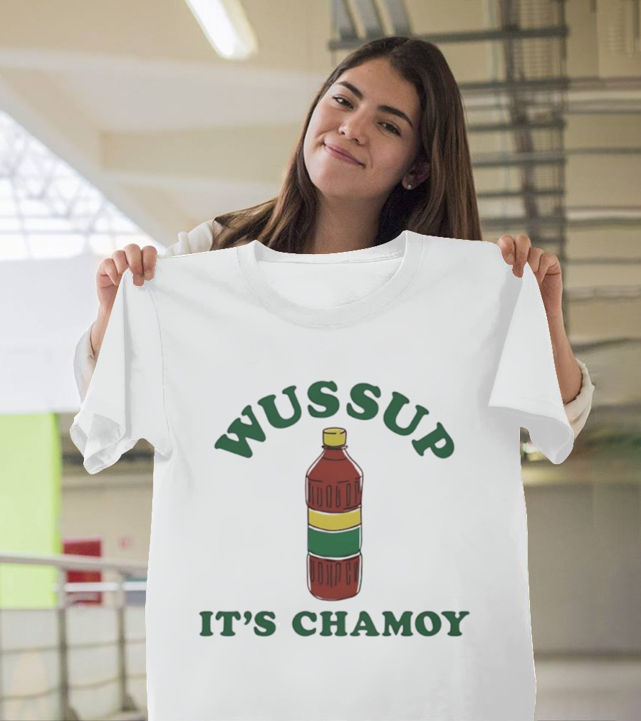 Wussup It's Chamoy Mexican Candy Hot Sauce Bottle T-Shirt