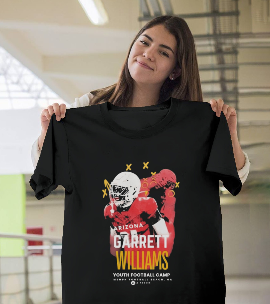 Arizona Garrett Williams Youth Football Camp 2026 Memphis Beach CA Annual Access T-Shirt
