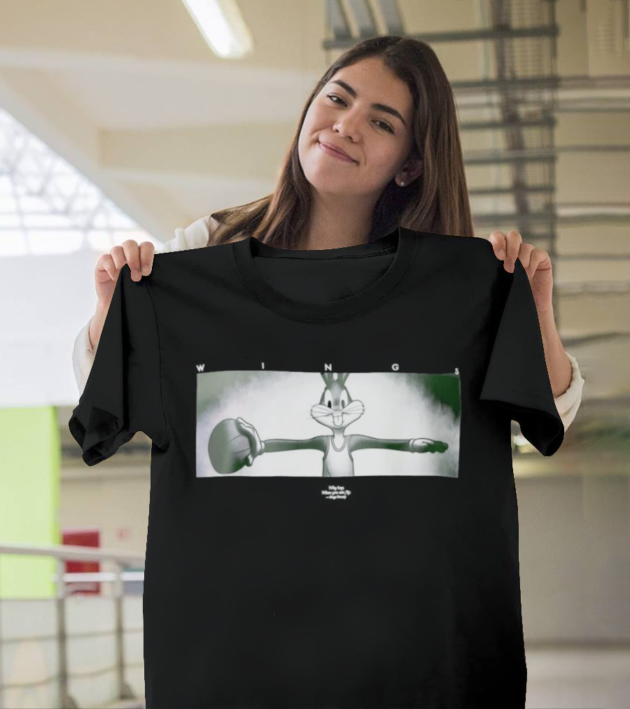 Bugs Bunny Michael Jordan Space Jam Wings Why Hop When You Can Fly T-Shirt