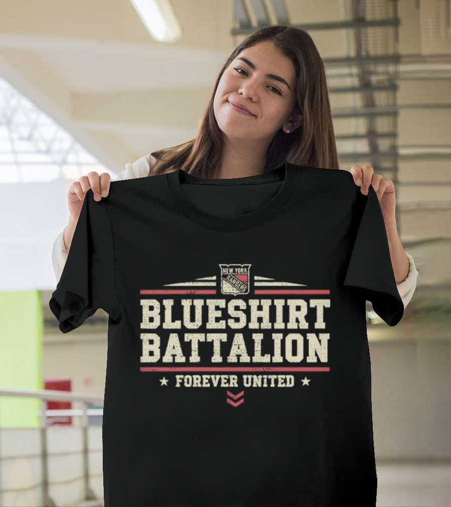 Blueshirt Battalion Forever United New York Rangers Fan Gear T-Shirt