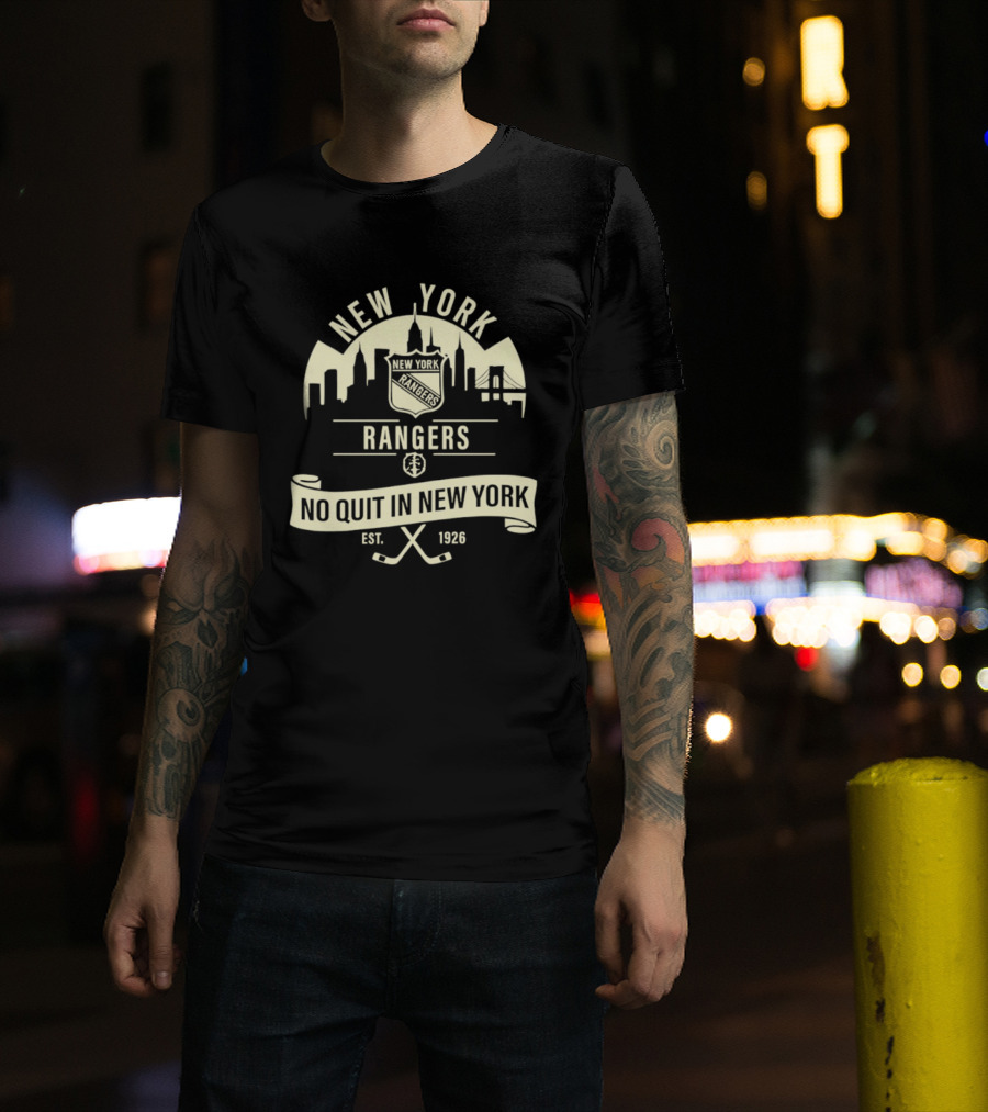 New York Rangers No Quit In New York Est 1926 Skyline T-Shirt
