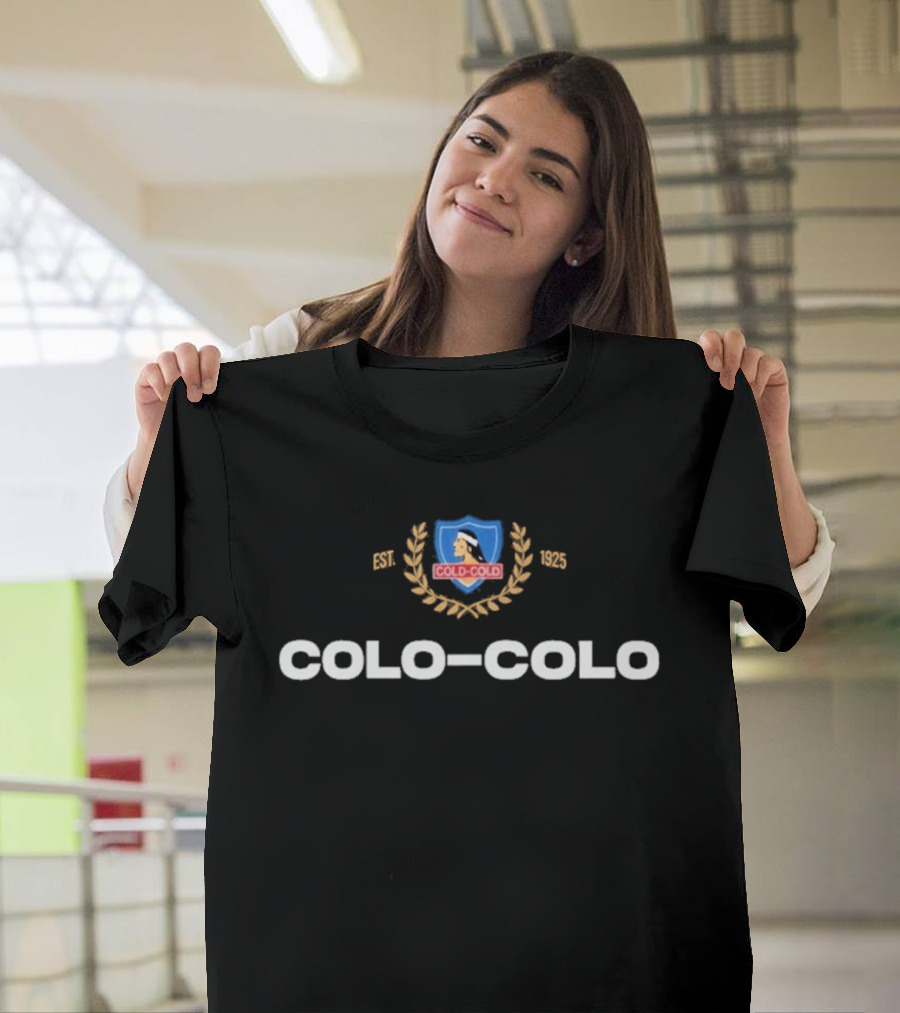 Colo Colo Vozinha Polera Negra DORSAL 29 Emblem And Laurel Crest T-Shirt
