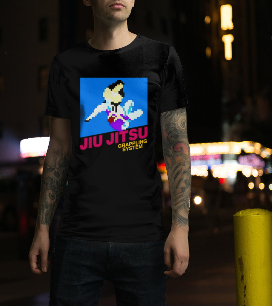 Jiu Jitsu Grappling System Retro Pixel Martial Arts BJJ T-Shirt