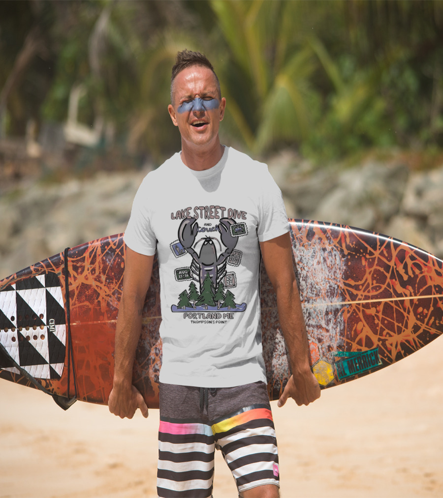 Lake Street Dive Portland ME Thompson's Point 2026 Lobster Trees Ski T-Shirt