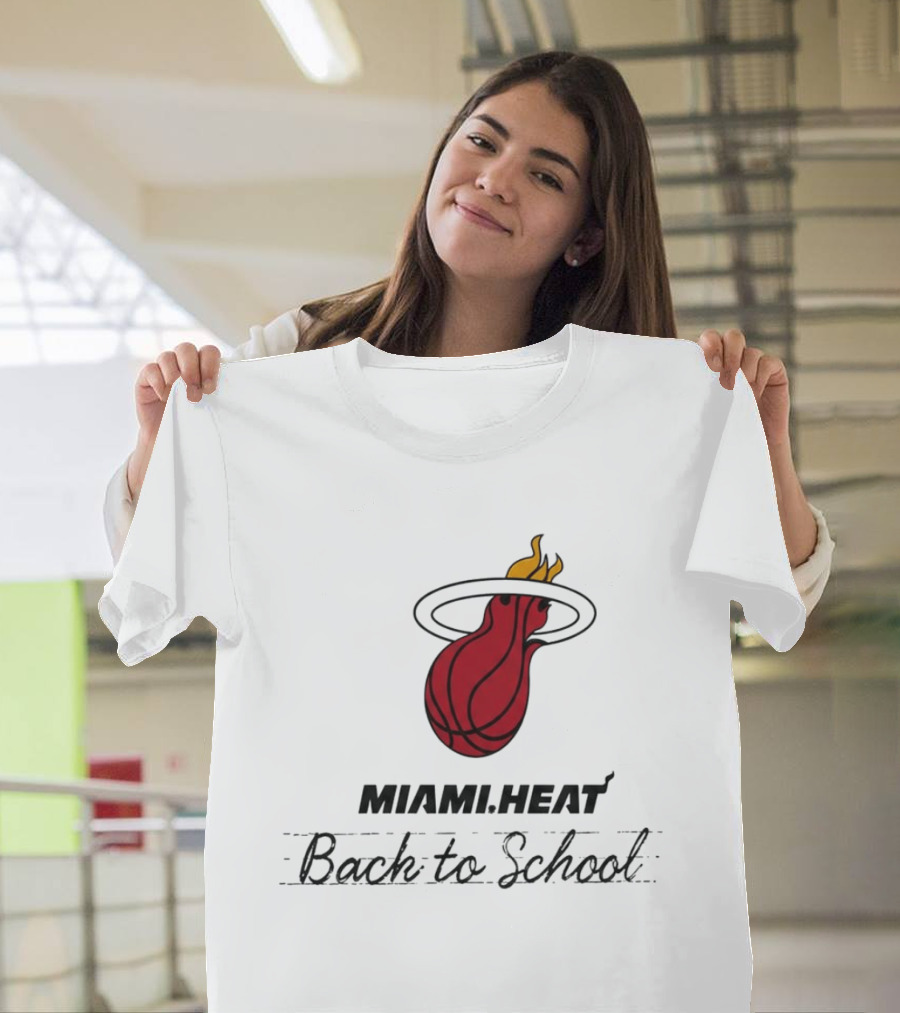 Miami Heat Back To School Basketball Flame T-Shirt