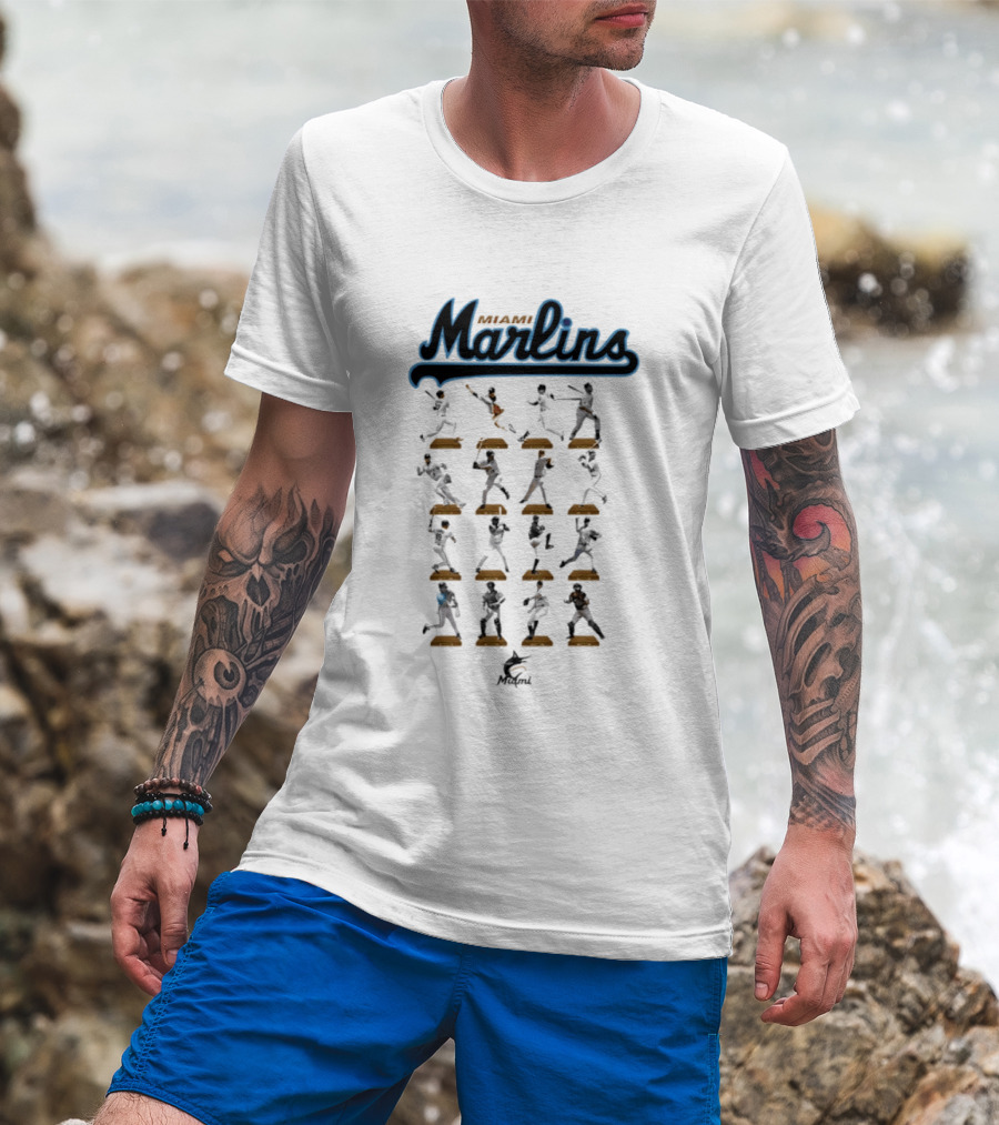 Miami Marlins Baseball Legends Hall Of Fame Moments T-Shirt