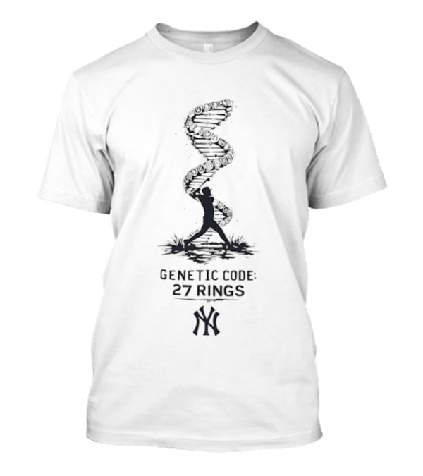 New York Yankees DNA Genetic Code 27 Rings Yankee T-Shirt